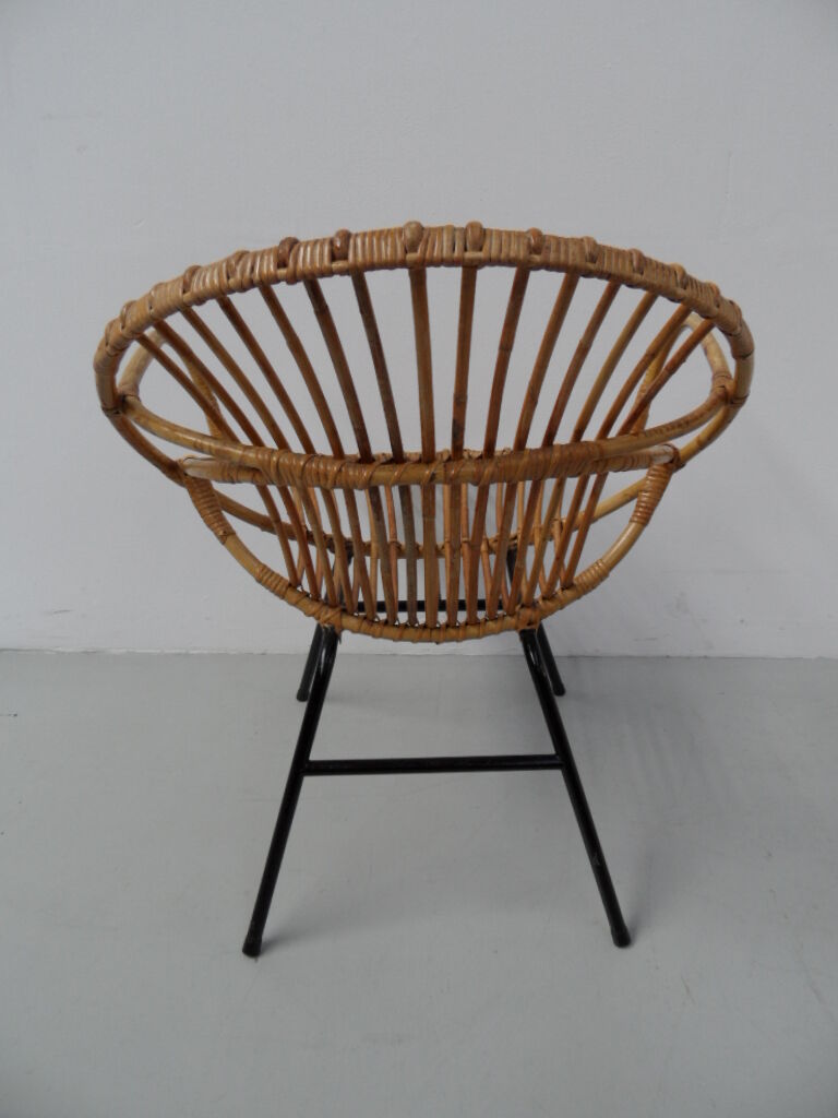 Vintage rattan armchair