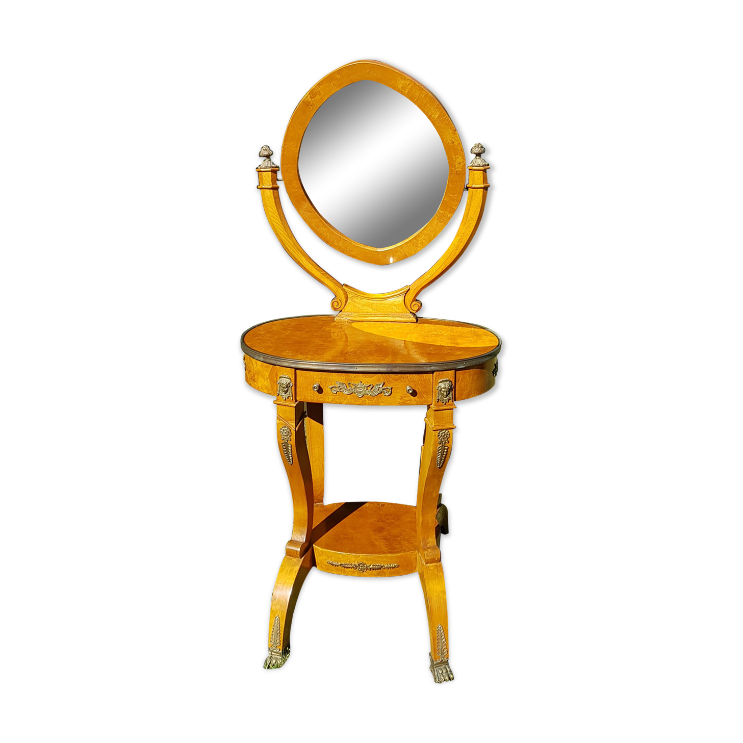 Wooden hairdresser with Empire-style tilting mirror