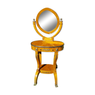 Coiffeuse en bois avec miroir basculant style Empire