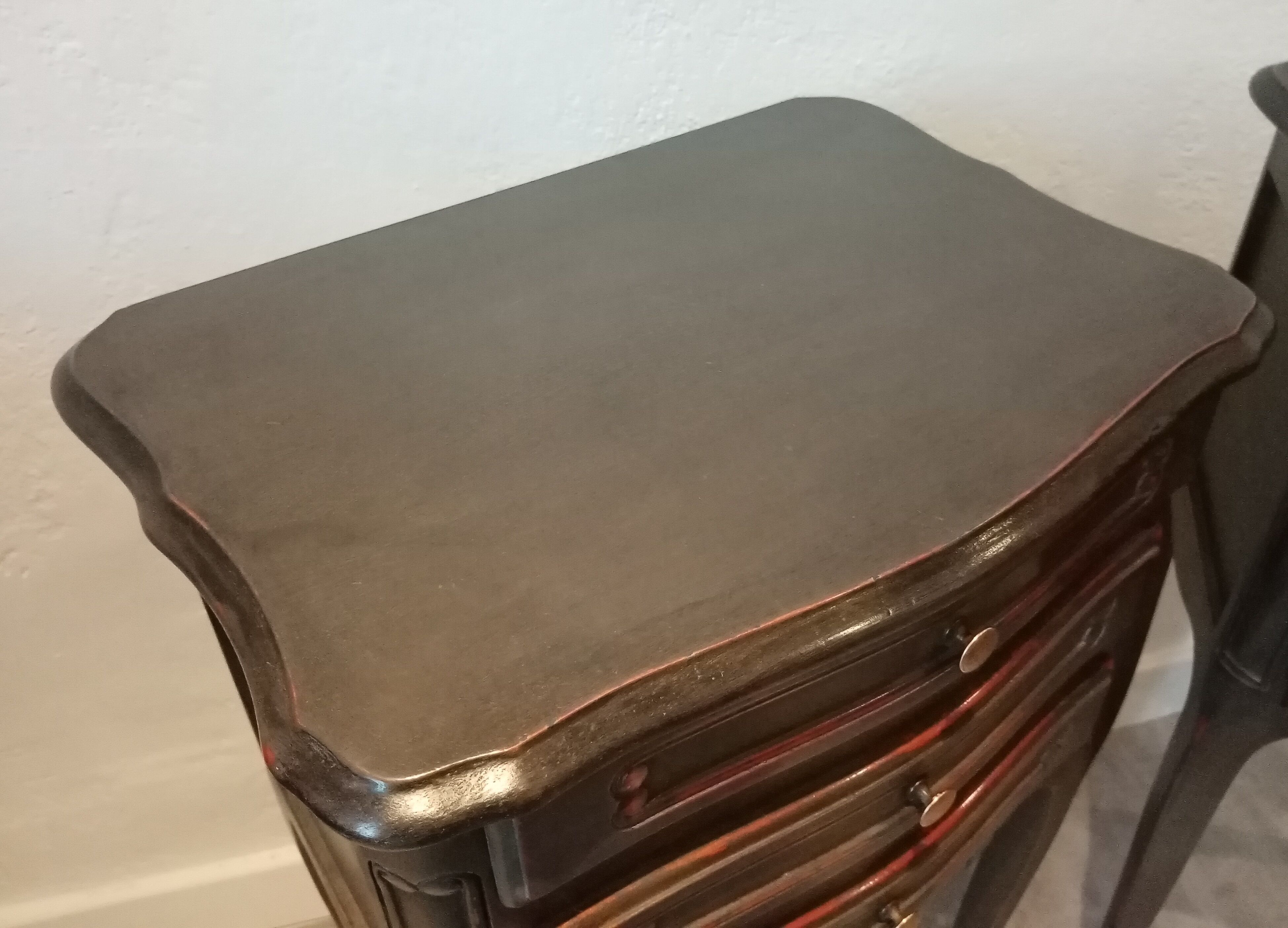 Pair of bedside patina