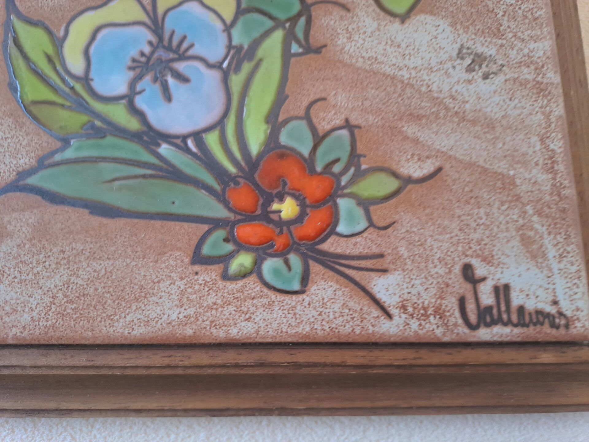 Ceramic tile trivet Vallauris