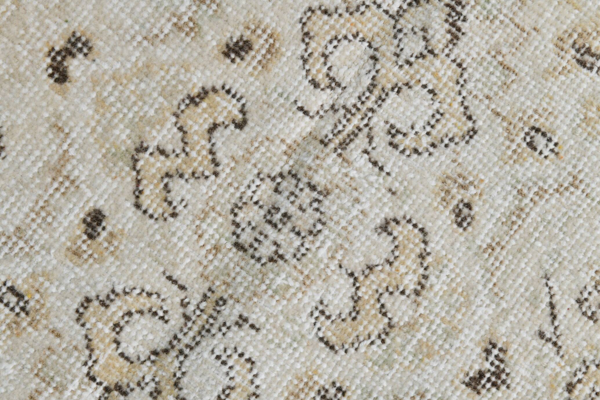 6x9 Beige & Brown Bordered Pattern Turkish Rug, 174x279Cm