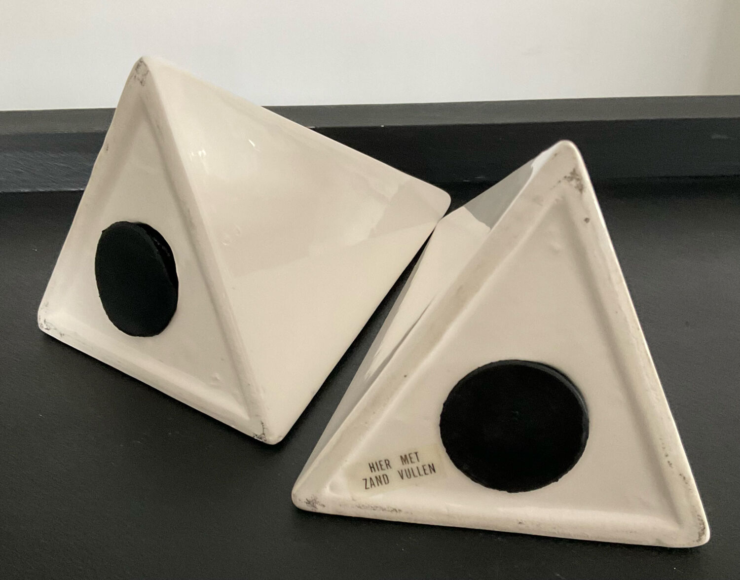 Pair of vintage ceramic bookends 70s