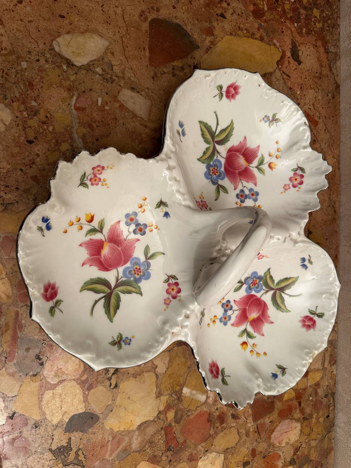 Serving dish for hors d'oeuvres, porcelain from Limoges - 1950s