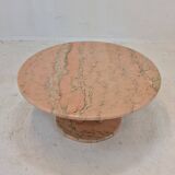 Round Italian Marble Coffee or Side Table, 1980's