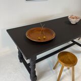 Matte black farmhouse table