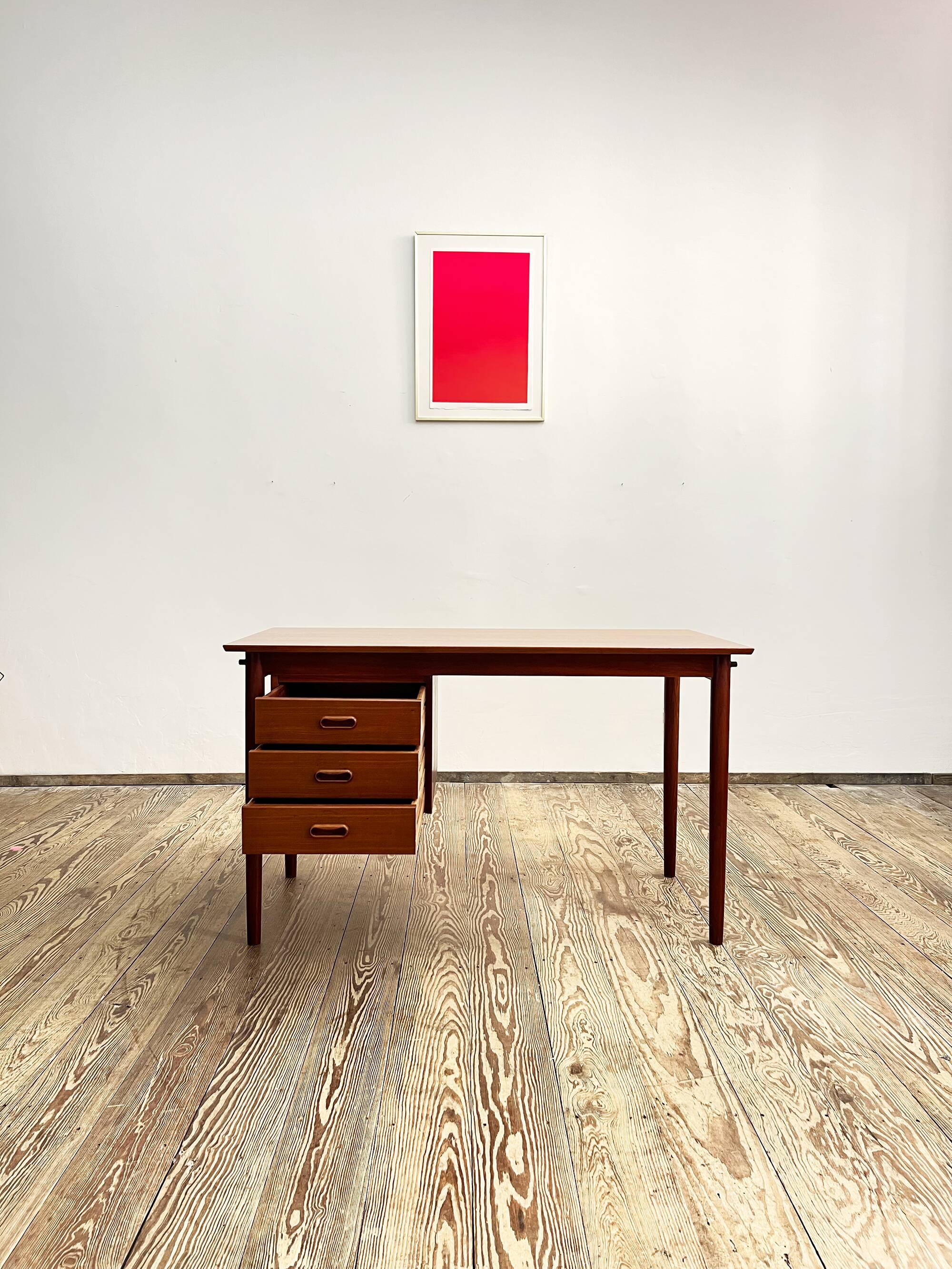 Danish mid-century modern teak writing desk by Arne Vodder, 1960s