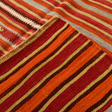 158x390Cm Peach & Red Handmade Kilim Rug
