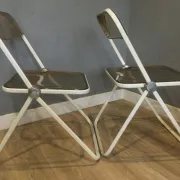 Pair of Plia folding chairs by Giancarlo Piretti for Castelli, 1970s