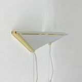 Set of Vintage Glass Wall Lamps with Gold Holder, 1970s