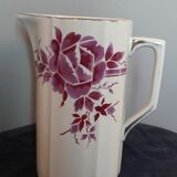 Toilet pitcher / pitcher / vase model Pauline de Moulin des Loups, faience decoration with red rose