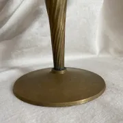 30 cm cornette vase in glass and brass from the 1950s