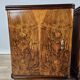 1940 Art Decò nightstands in walnut with door and shelf