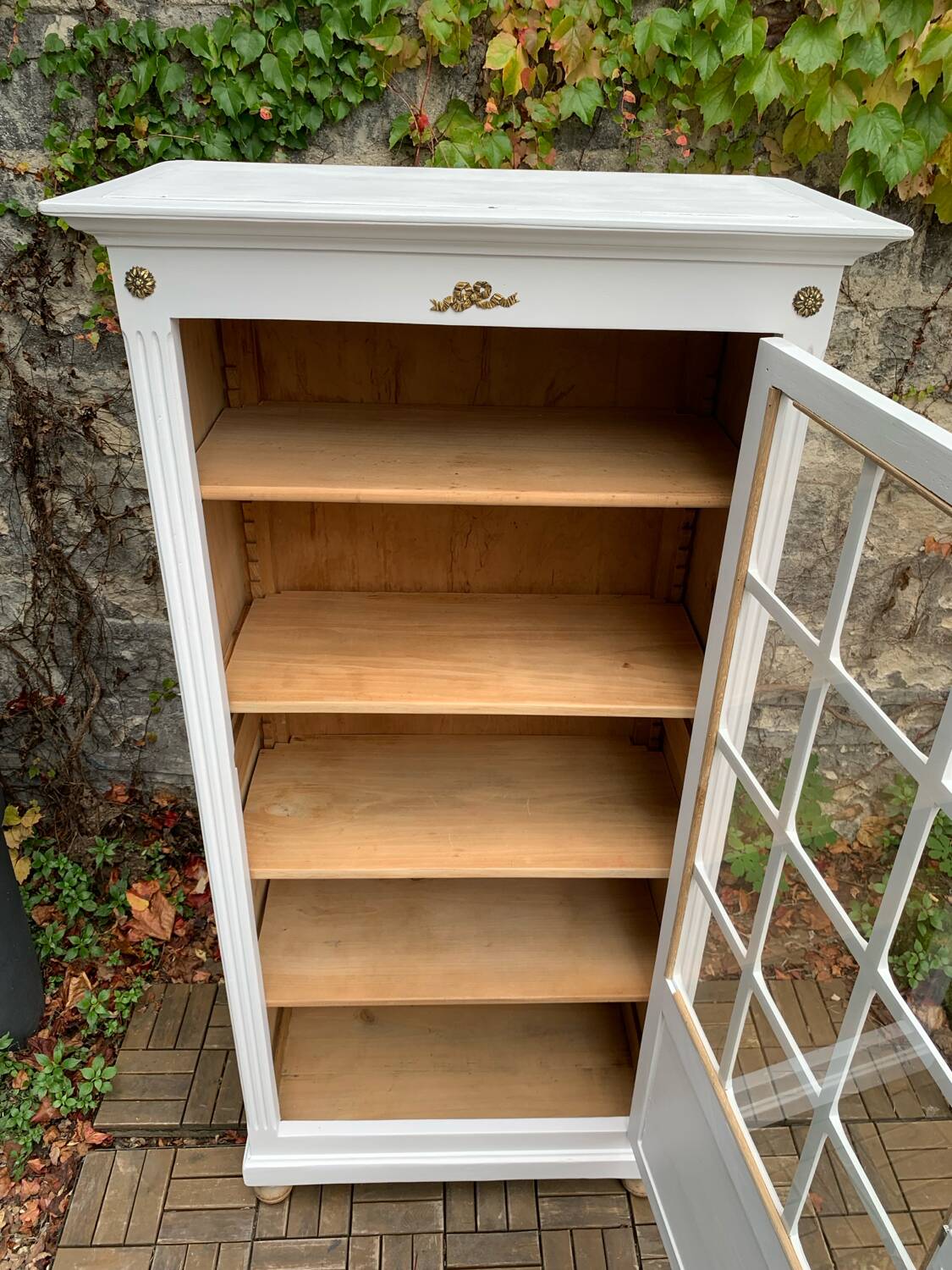 Antique Parisian glass cabinet H150