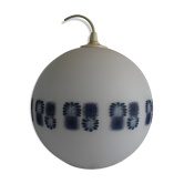 Suspension en opaline blanche motifs bleus vintage