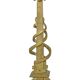 Pair of gilded bronze andirons decorated with serpents.