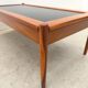 Scandinavian coffee table in teak and black formica, 1960.