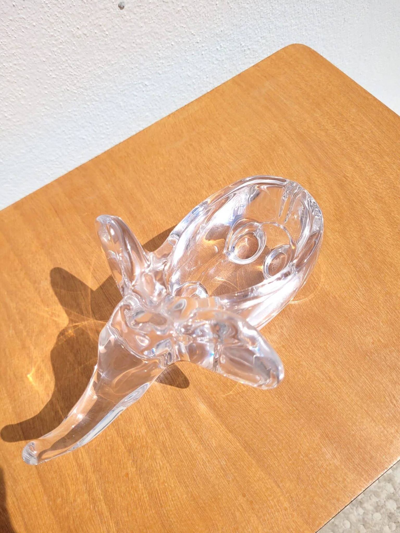 Vide-poche éléphant en cristal de Vannes années 60/70
