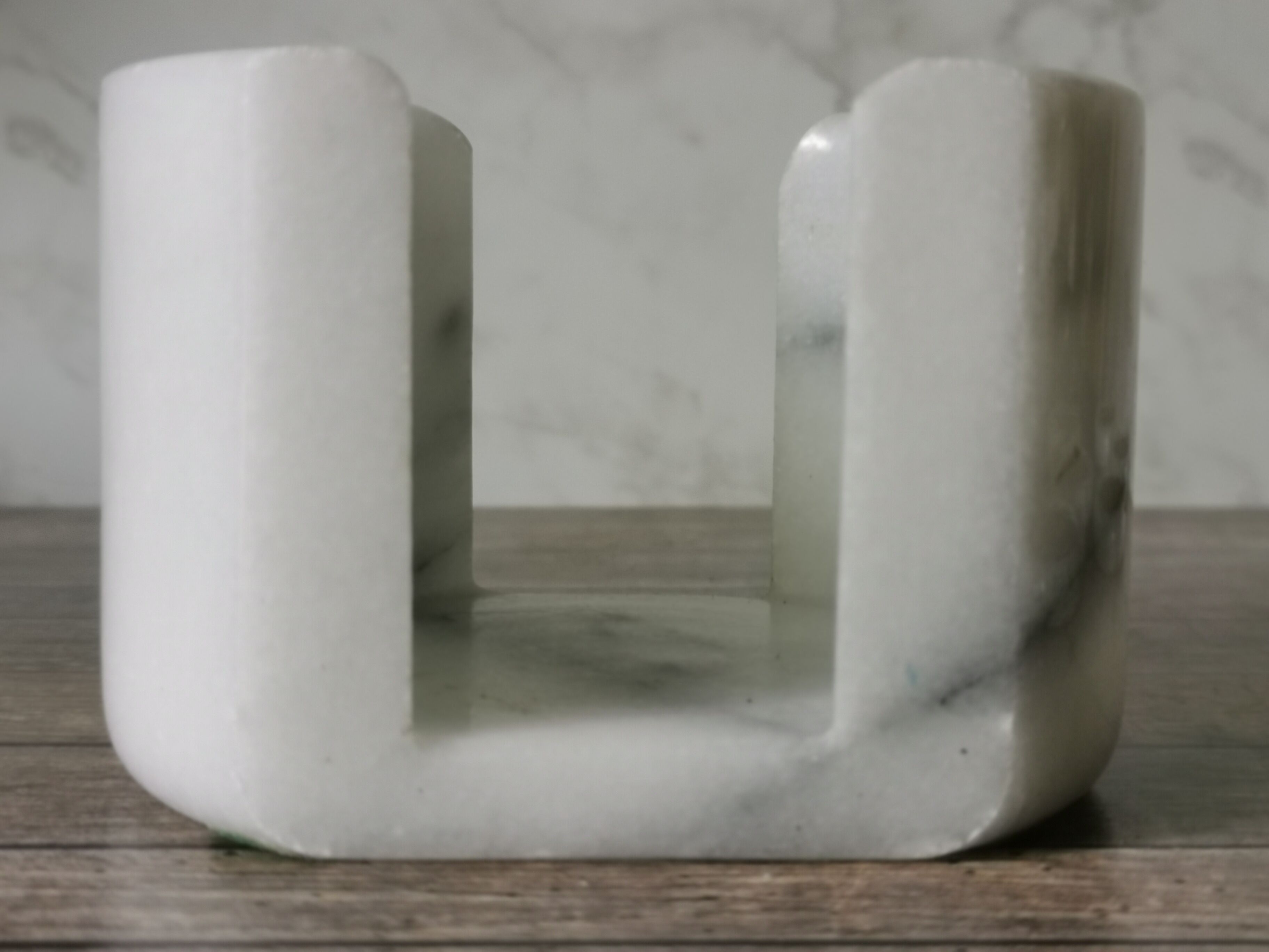 Ashtray and marble under glass