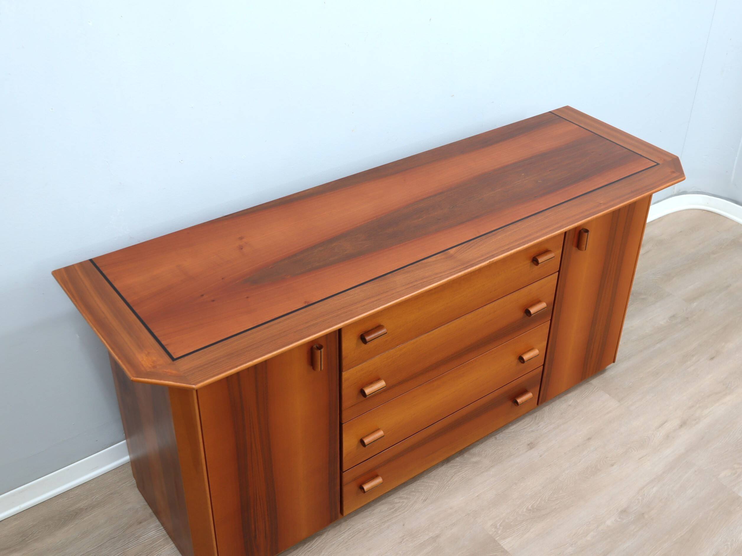 1970s Italian design brutalist-modernist geometric sideboard