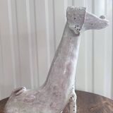 Antique zoomorphic sculpture in glazed terracotta