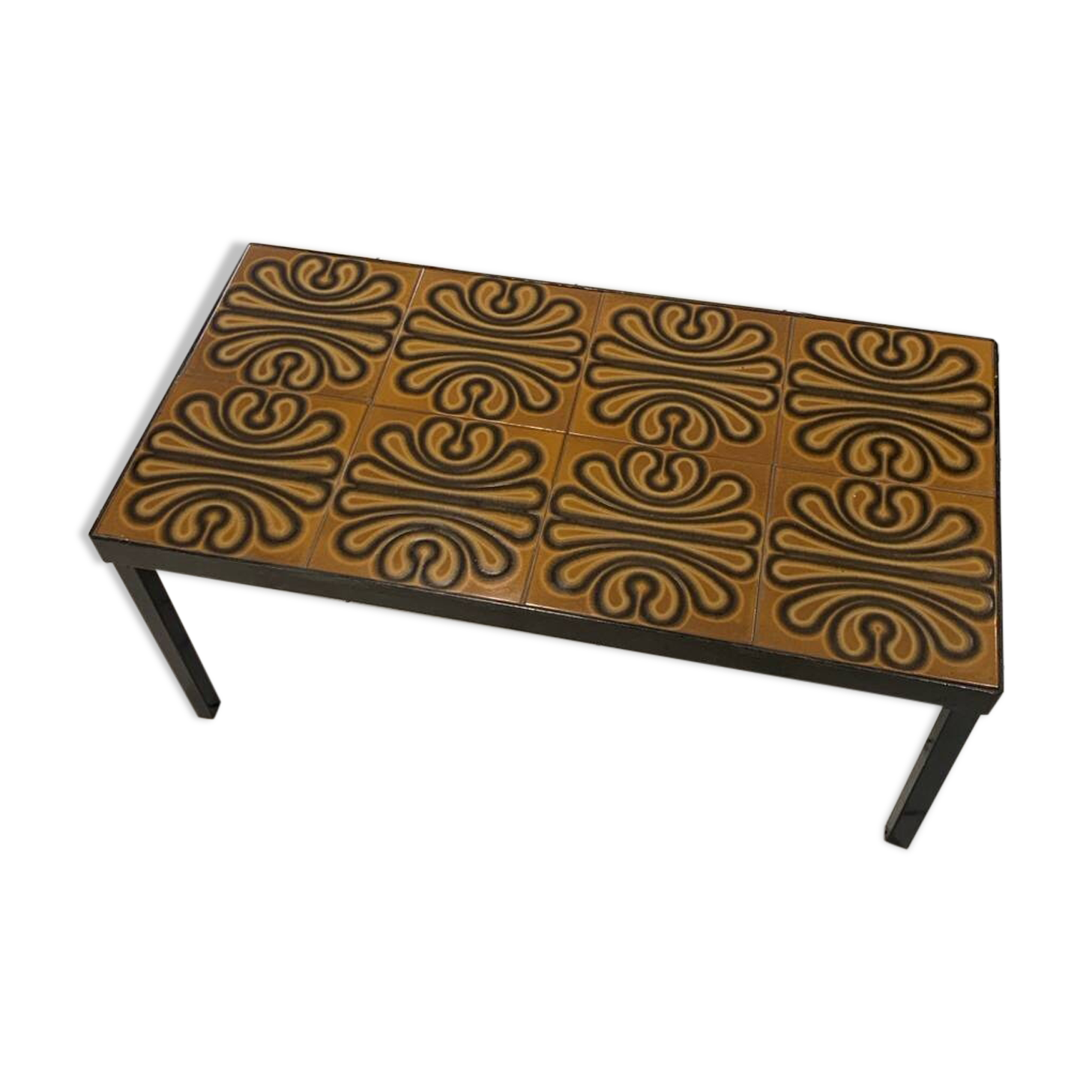 Table basse vintage ceramique circa 1970