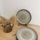 8 flat plates in vintage ceramic