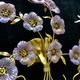 Barovier and Toso pair of flower model sonces in gold finish and gilding bouquets