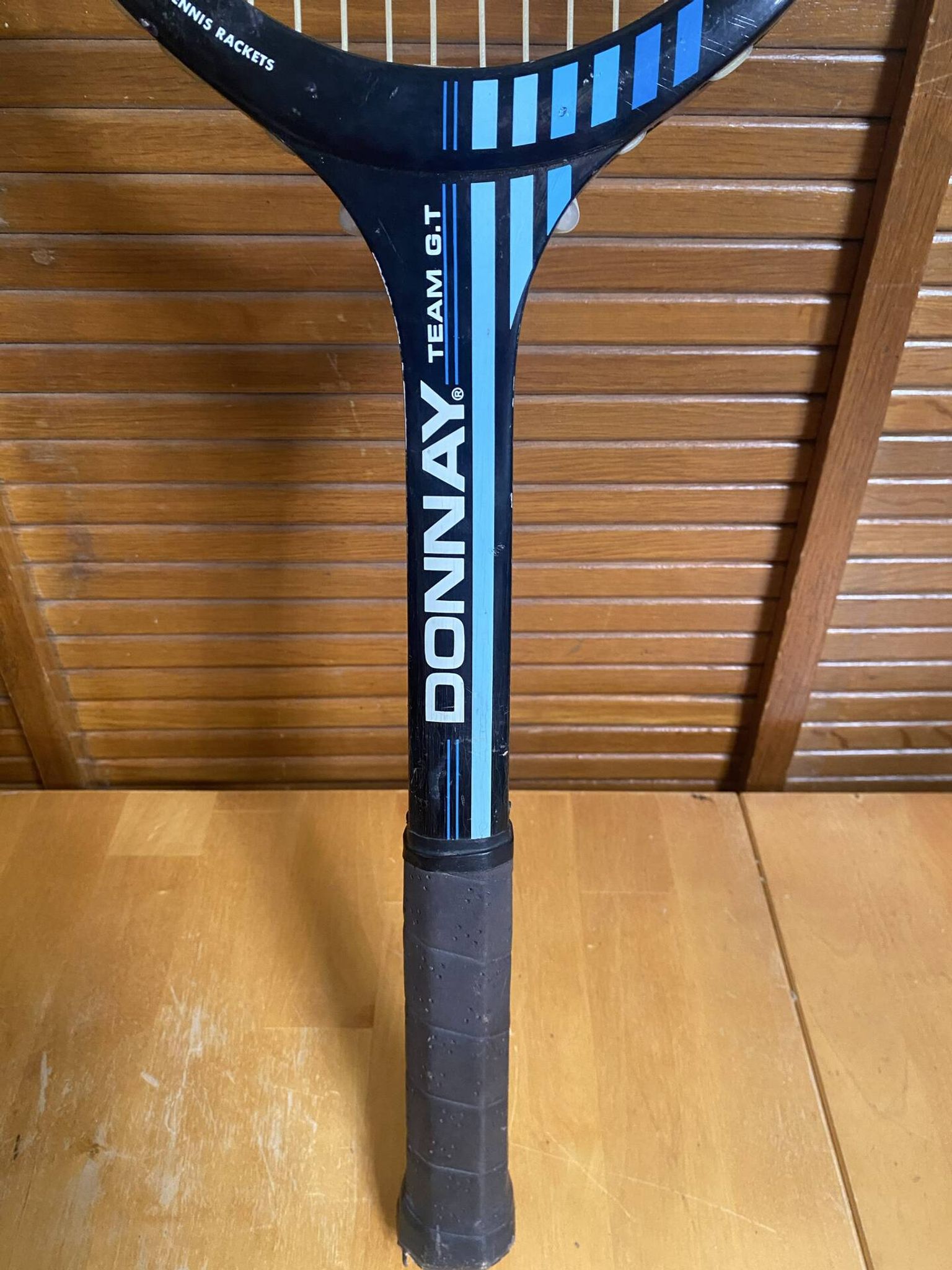 Vintage donnay team gt wooden tennis racket + donnay cover #