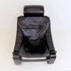Nelo Kroken leather chair with ottoman by Ake Fribytter