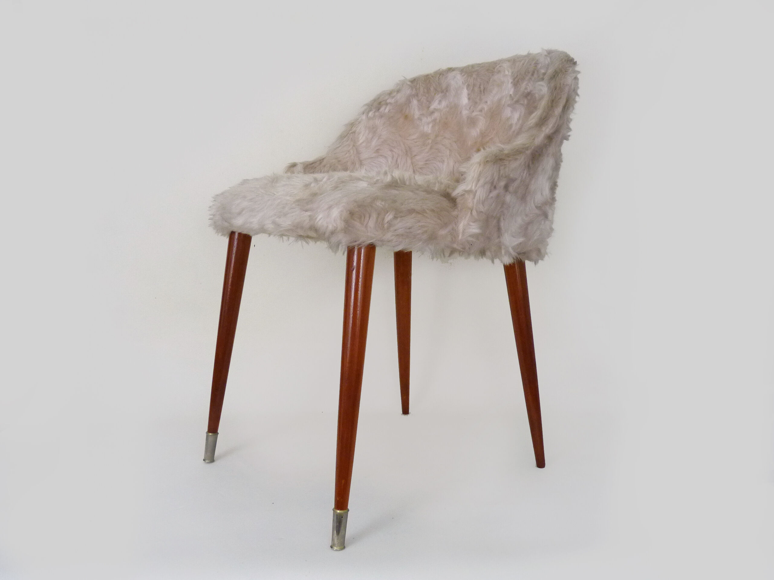 Pair of chairs moumoute wooden compass legs year 60