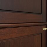 Mahogany showcase, Danish design, 1970s, production: Denmark