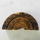 Triptych candle holders arcs wood