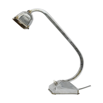Lampe de bureau en métal chromé style moderniste