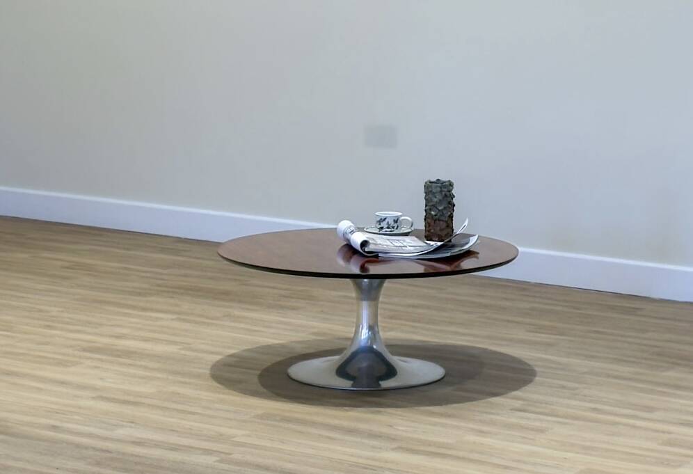 Round coffee table by Arkana (rosewood)