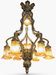 Large 8-light bronze chandelier, Art Nouveau, Nancy School – Around 1900