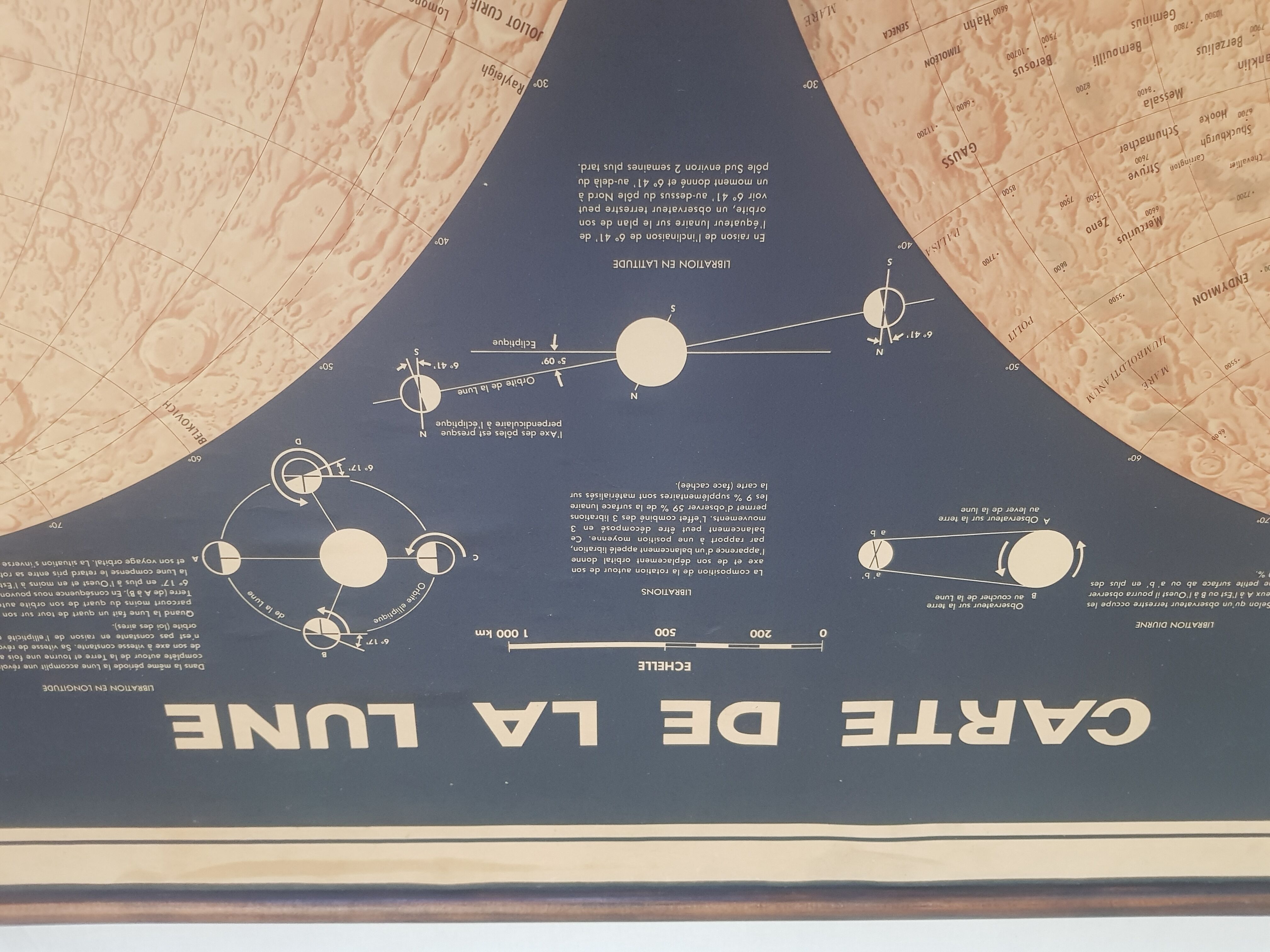 Map of the ancient moon. 1969 IGN edition after Apollo 11