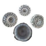 Set of 3 rosette ashtrays