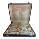Box of 12 knife holders art nouveau gilded ceramic butterflies