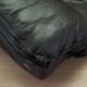 Black leather sofa, Italian design, 1960s, production: Italy