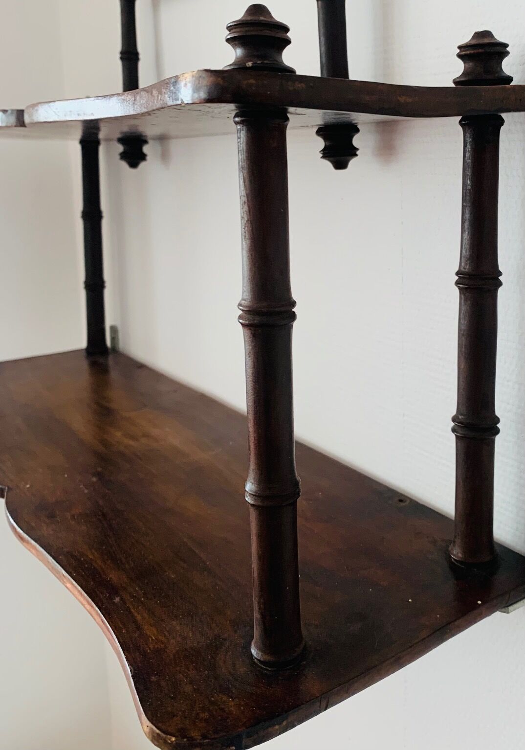 Small old shelf in wood and bamboo, 1900