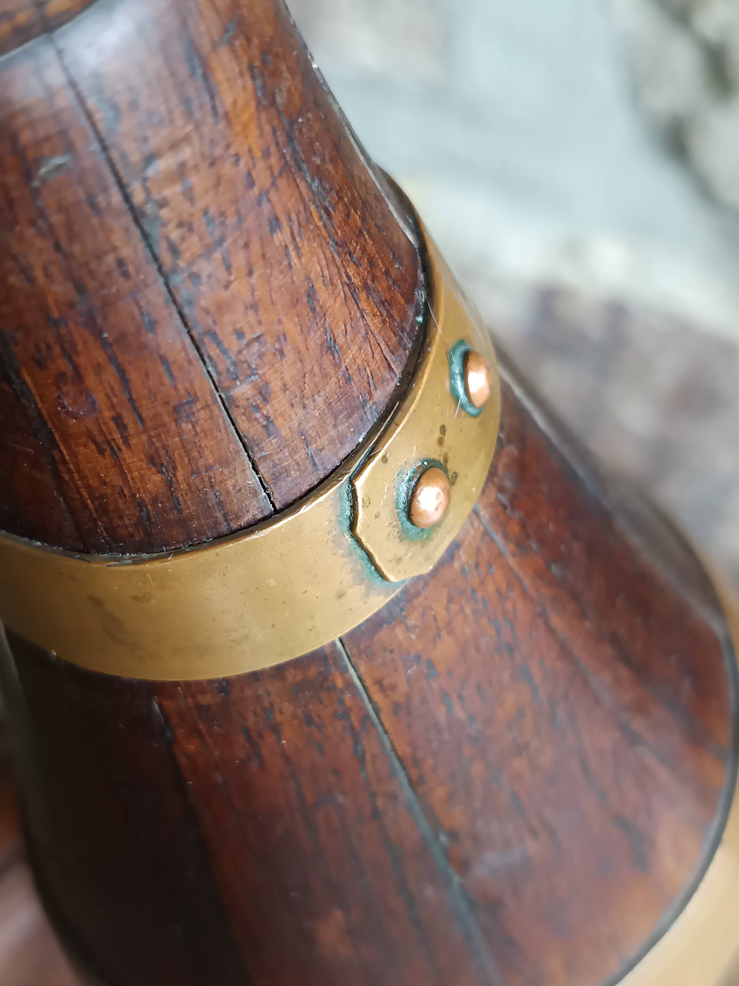 Ancien bouteille a cidre normande en bois