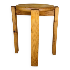 Tabouret en bois vintage