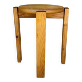 Tabouret en bois vintage circa 1970s/1980s
