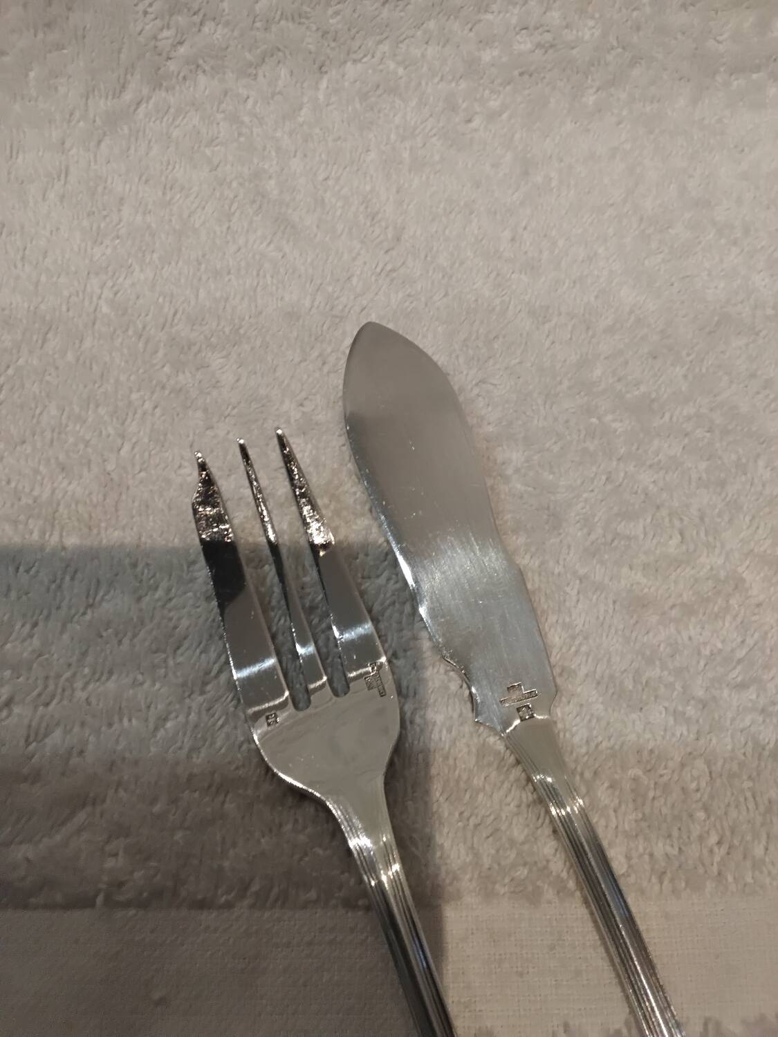 2-piece silver-plated hors d'oeuvre set by Christofle Spatours