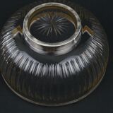 Crystal cup surrounded by two silver friezes