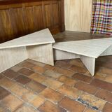 Travertine coffee table