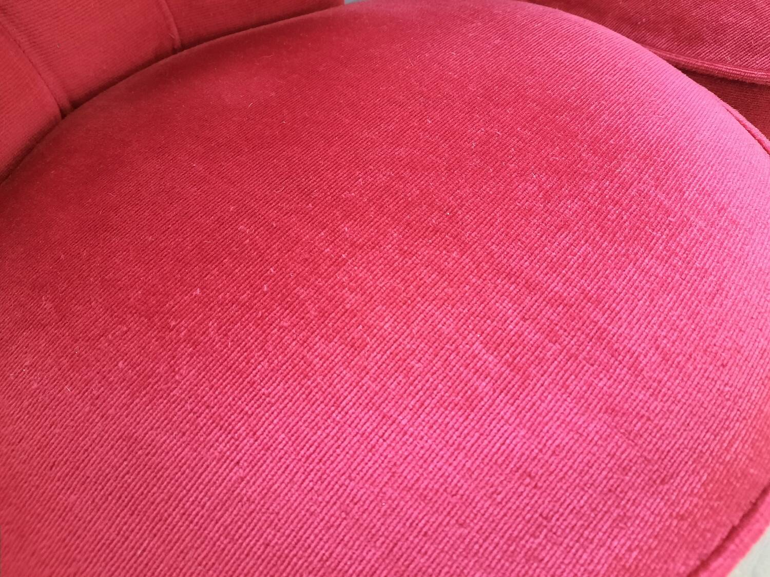 Pair of Napoleon III style red velvet armchairs