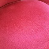 Pair of Napoleon III style red velvet armchairs