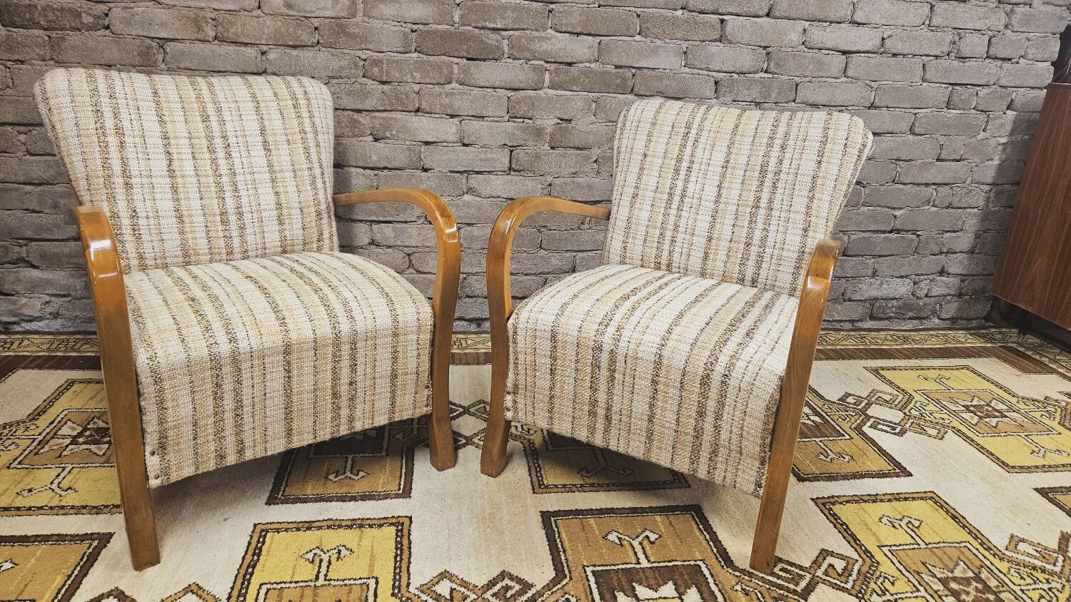 Pair of vintage Scandinavian armchairs 1970